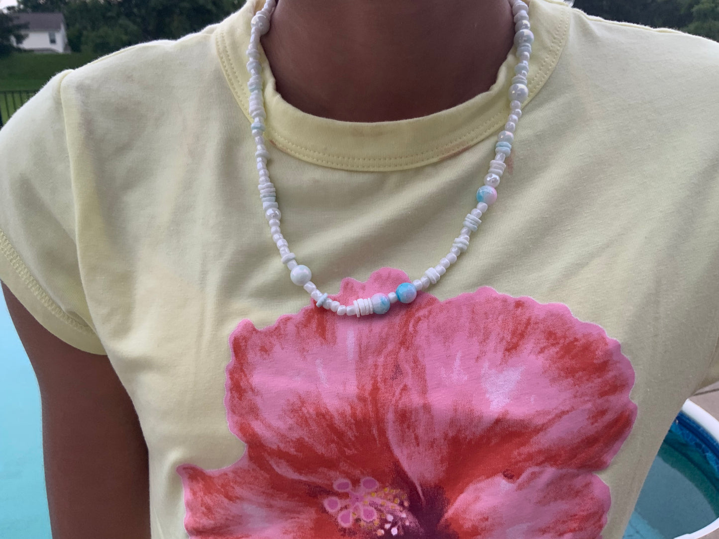 Snow on beach necklace ☃️