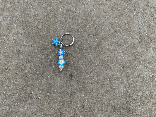 Blue beauty keychain